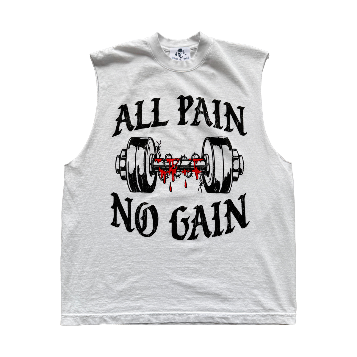 All Pain No Gain Cut-off T-Shirt