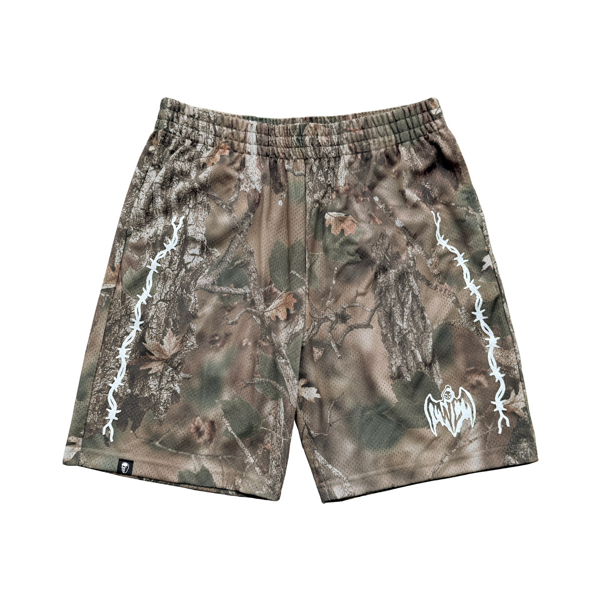 Bat Reaper Mesh Shorts - Faded Hunting Camo