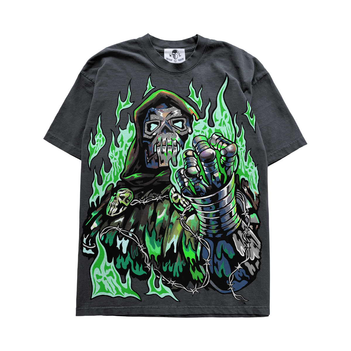 Metal Face T-Shirt - Vintage Black