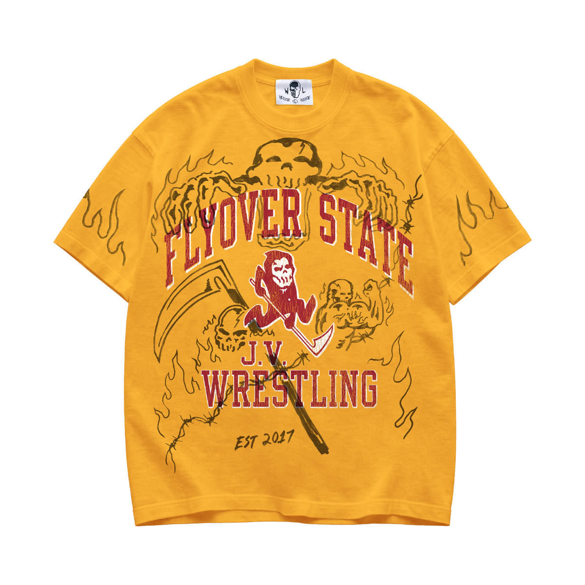 Reaper Wrestling T-Shirt - Gold