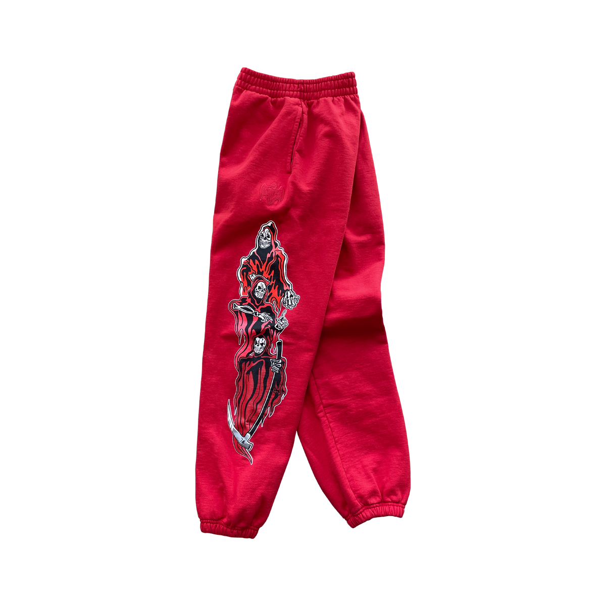 Three Reapers Sweatpants - Red/Red