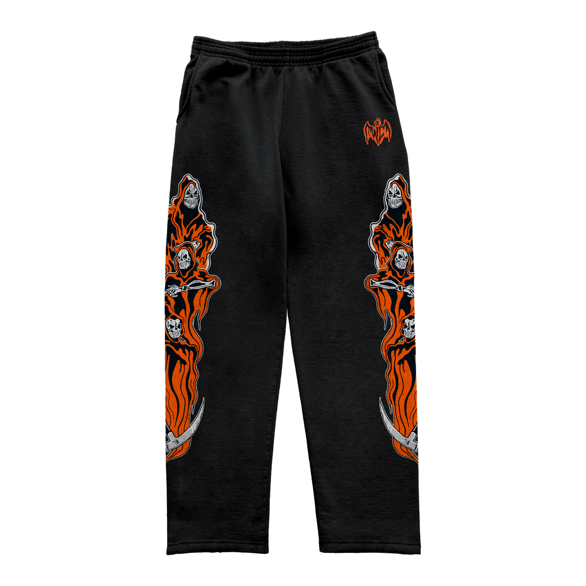 Three Reapers Sweatpants - Black/Orange