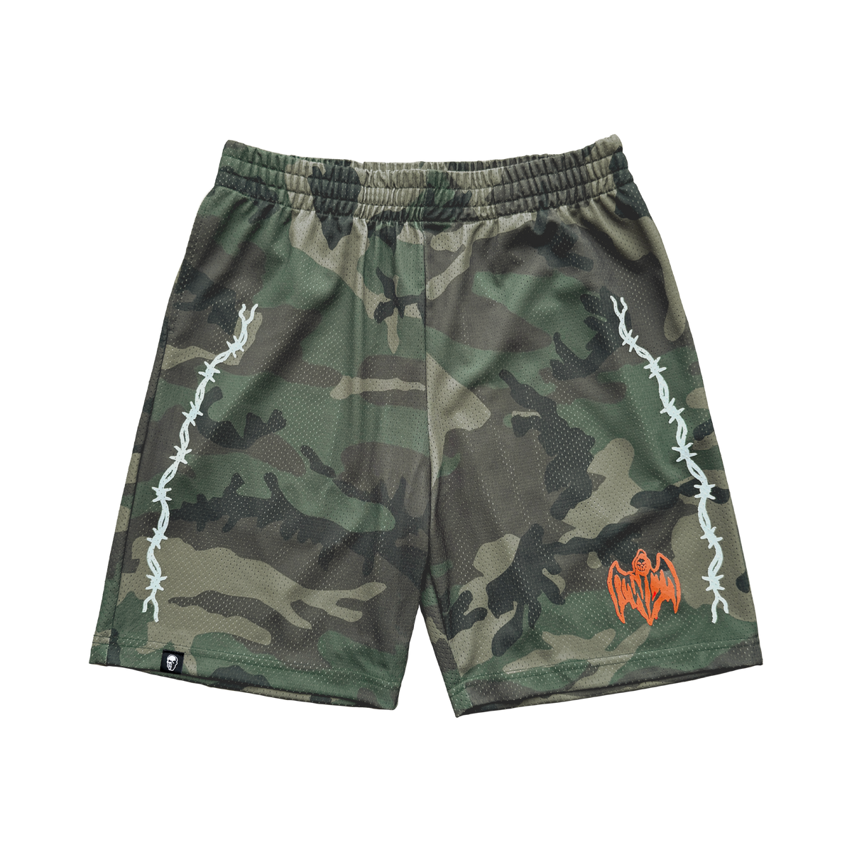 Bat Reaper Mesh Shorts - Faded Woodland Camo
