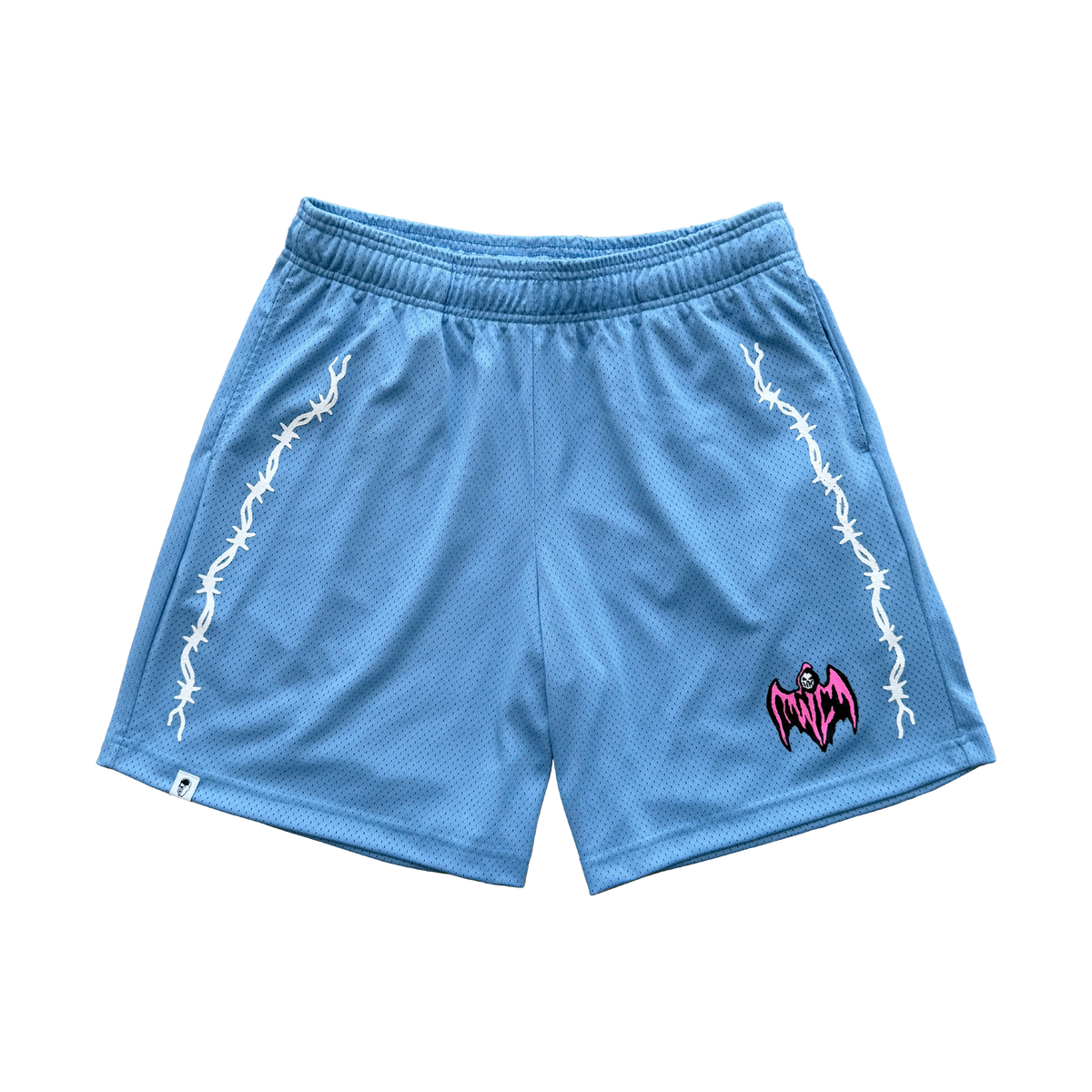 Bat Reaper Mesh Shorts - Light Blue