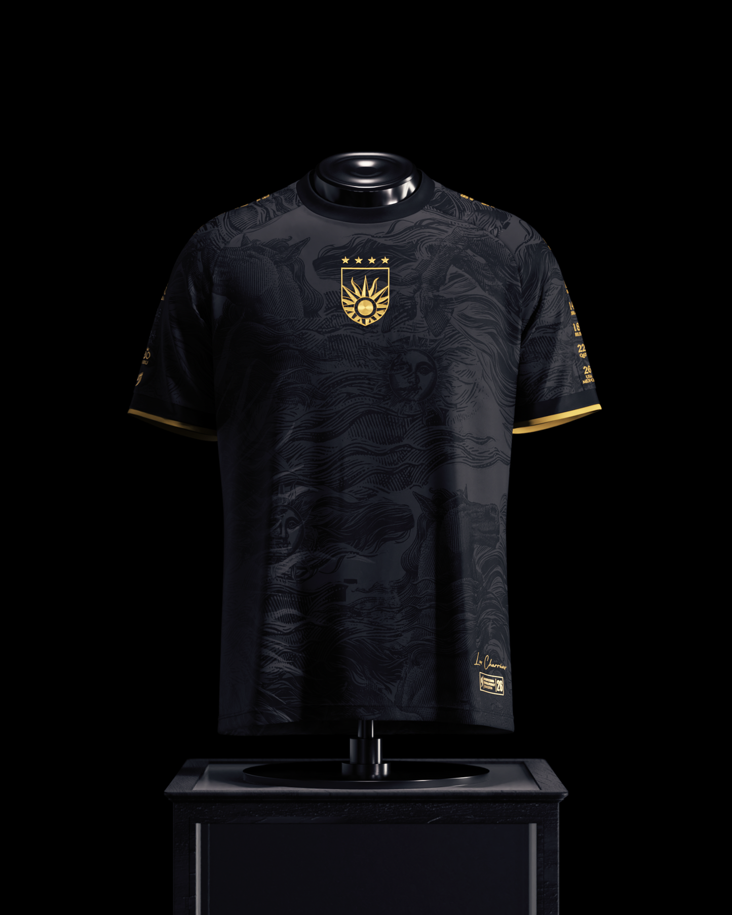 Uruguay Heritage Jersey (2026 World Cup Edition) - Black