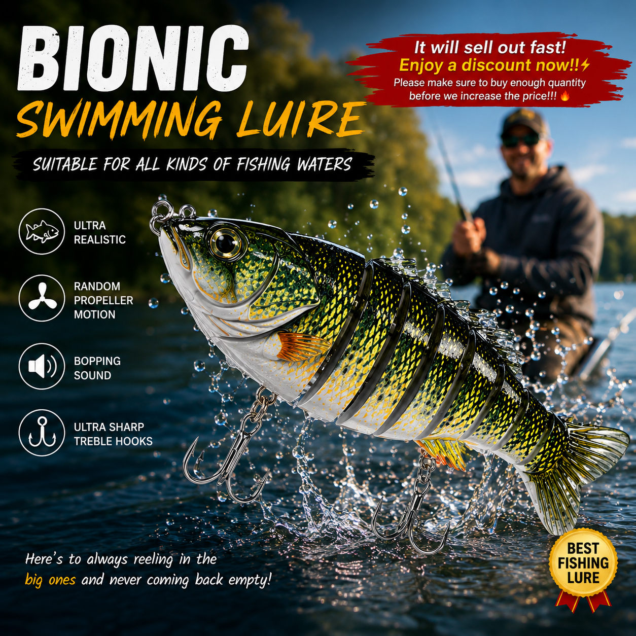 Bionic jointed swimming fishing lure
