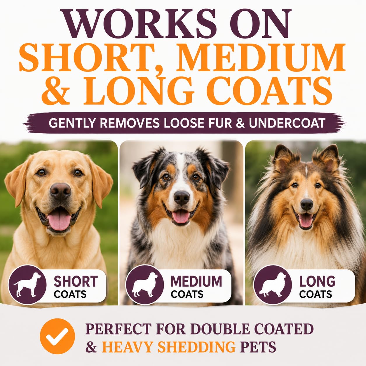 5-Inch Pet Deshedding Brush - 2 Pack