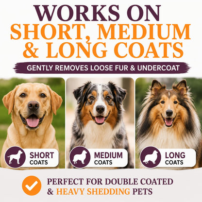 5-Inch Pet Deshedding Brush - 2 Pack