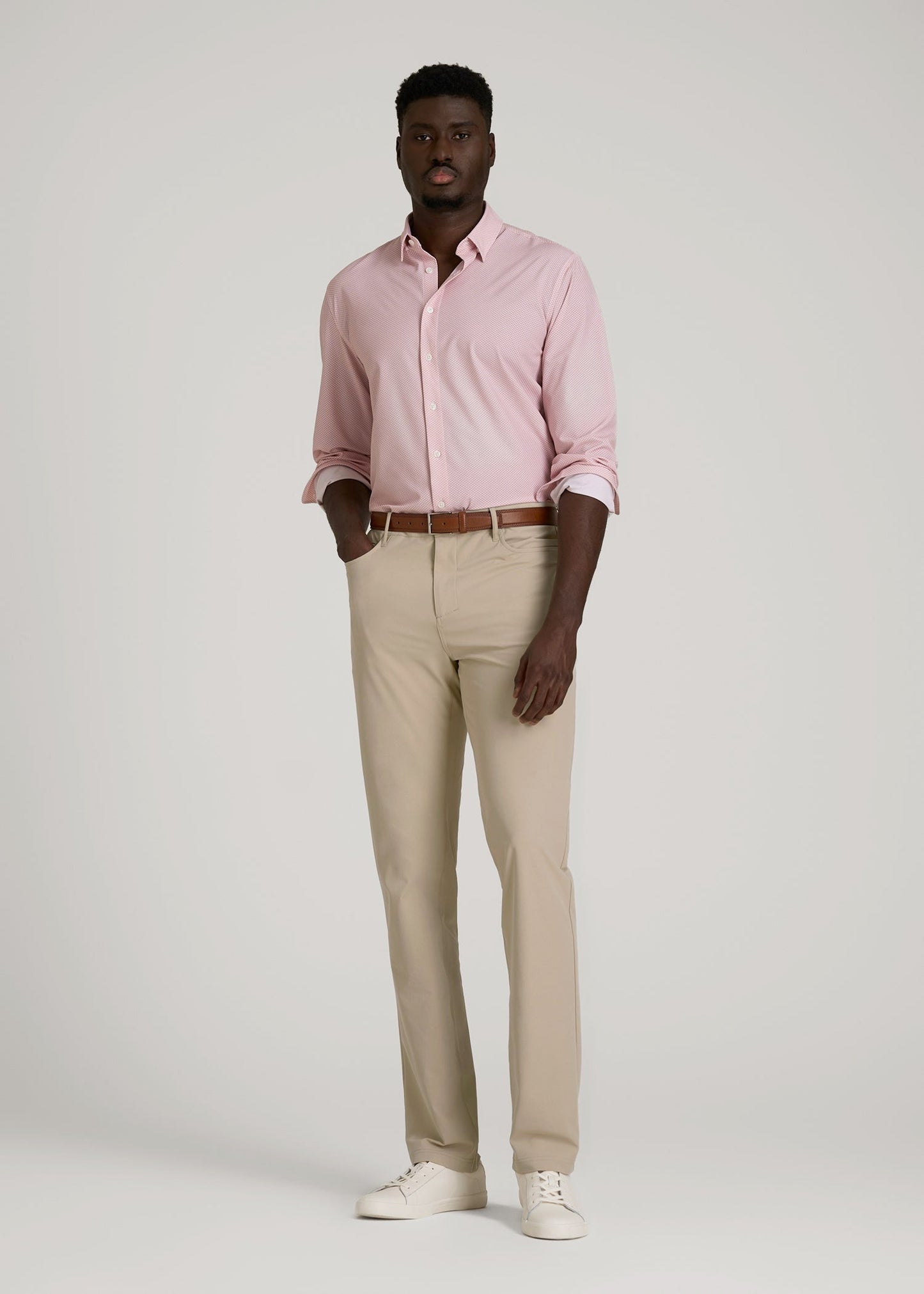 Tall Men's Stretch Traveler Chino Pants - Light Khaki