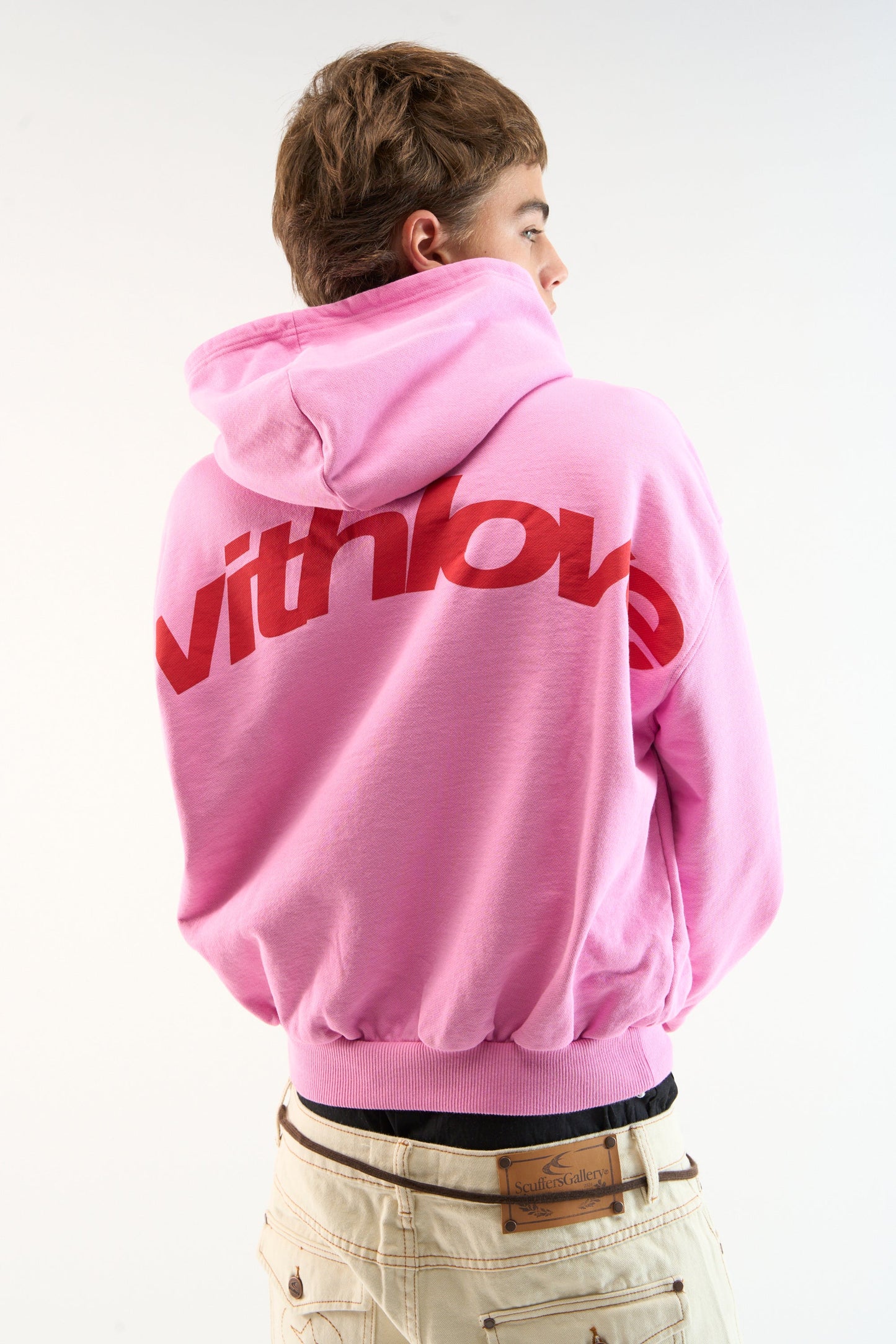 Light Pink Oversized Cotton Hoodie