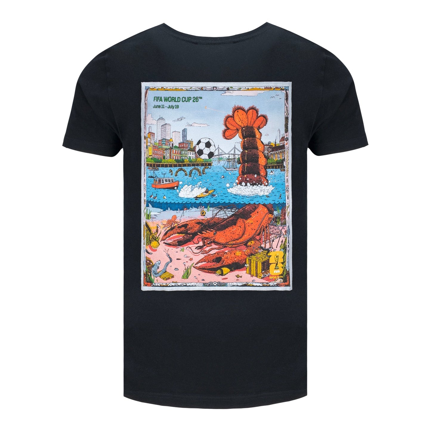 World Cup 2026 Boston Poster Black T-Shirt