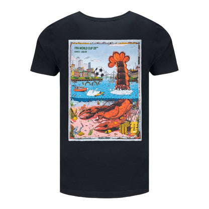 World Cup 2026 Boston Poster Black T-Shirt
