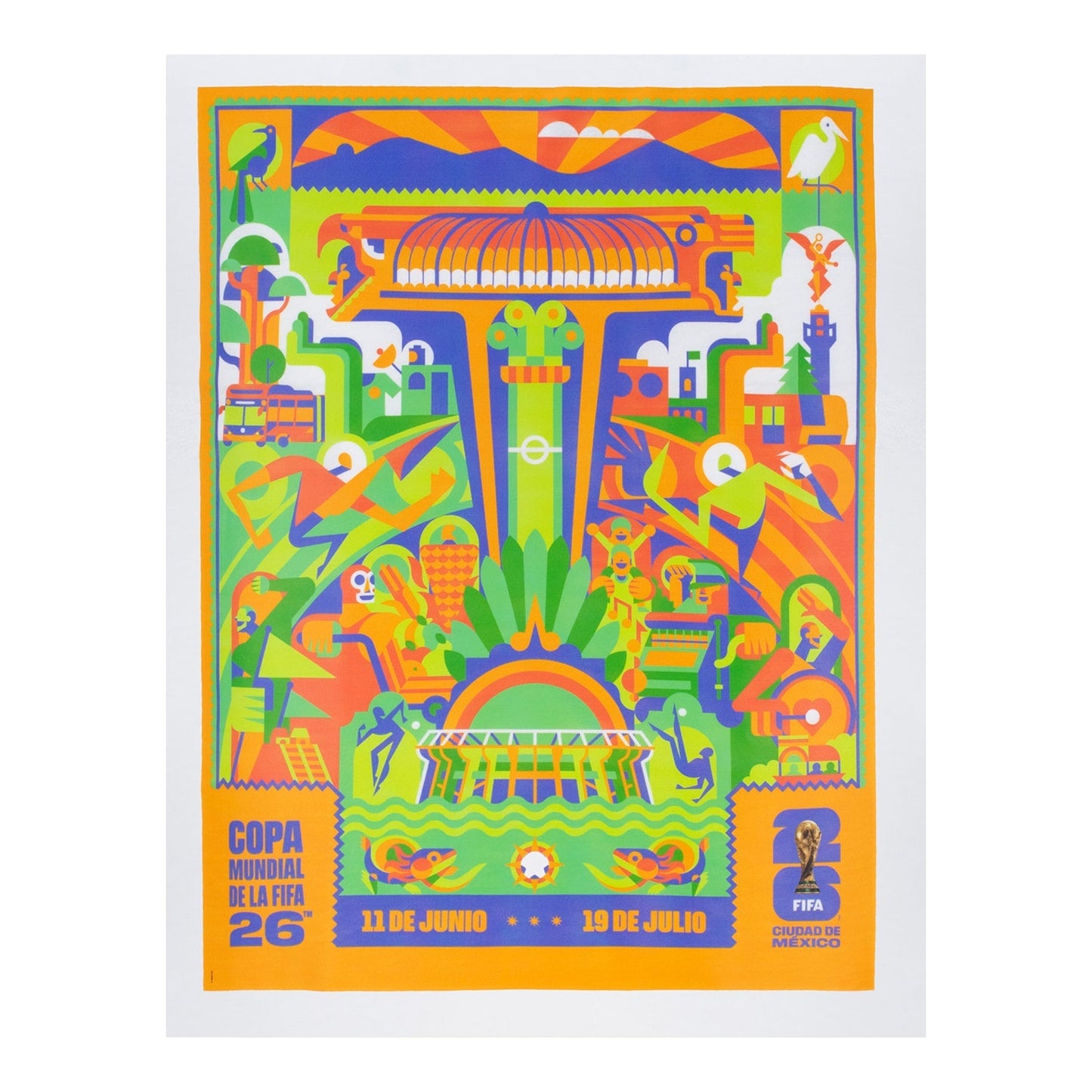 World Cup 2026 Mexico City Poster White T-Shirt