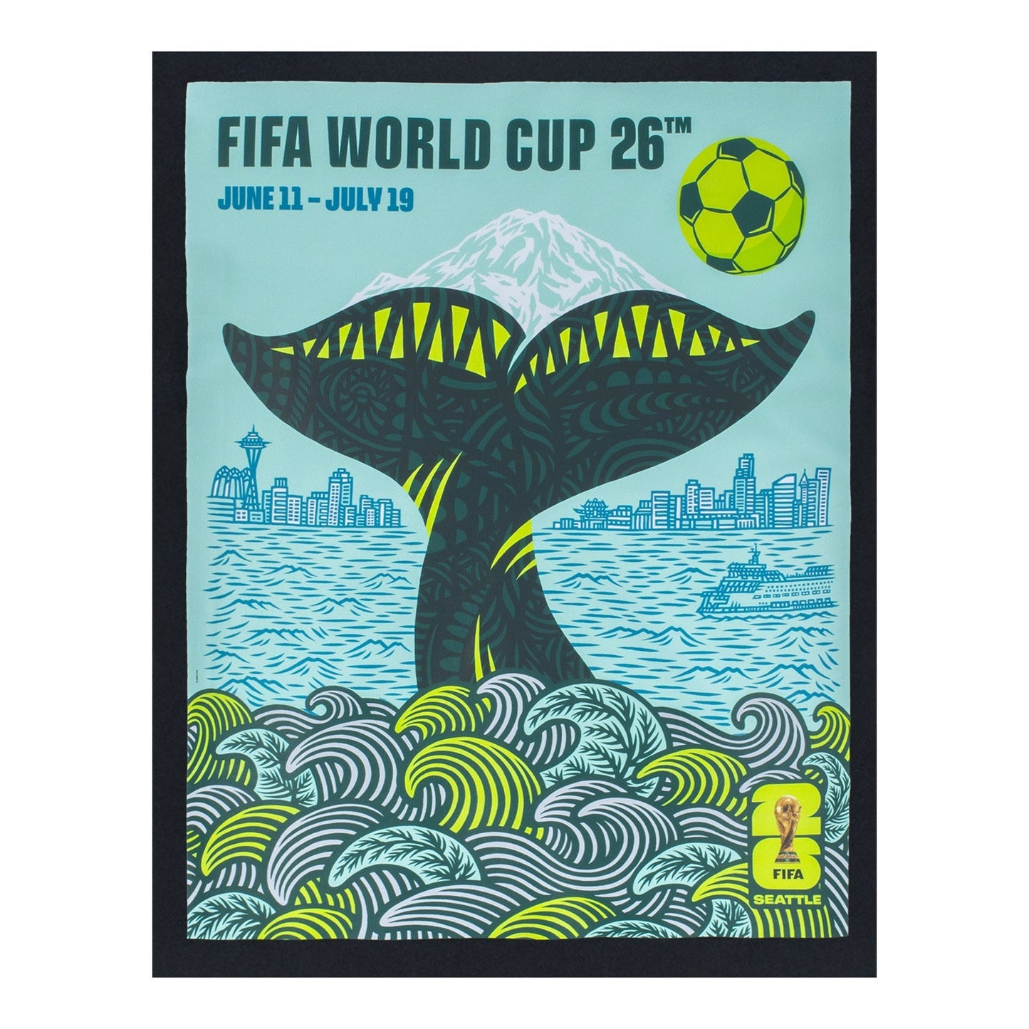 World Cup 2026 Seattle Poster Black T-Shirt