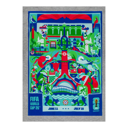 World Cup 2026 Monterrey Poster Grey T-Shirt [ESP]