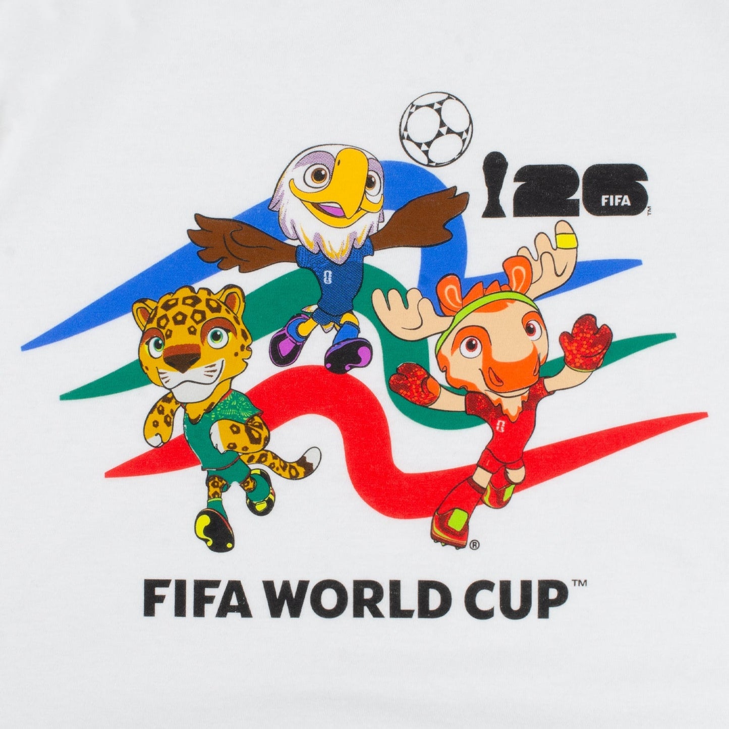 World Cup 2026 Mascot Crew White T-Shirt