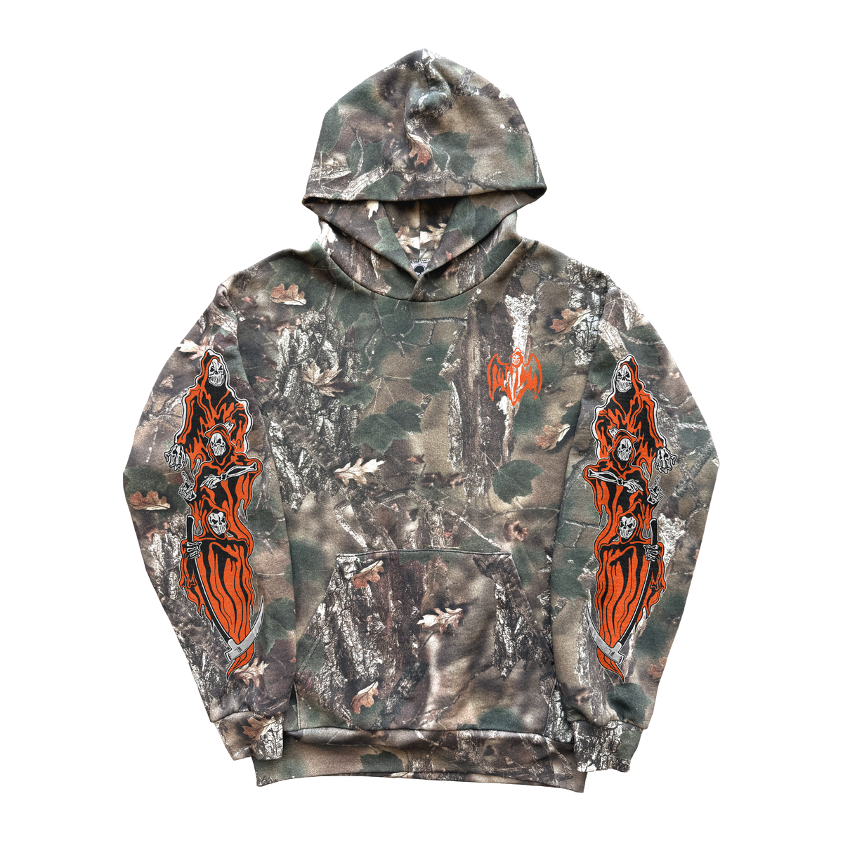Three Reapers Fleece Hoodie - Faded Hunting Camo