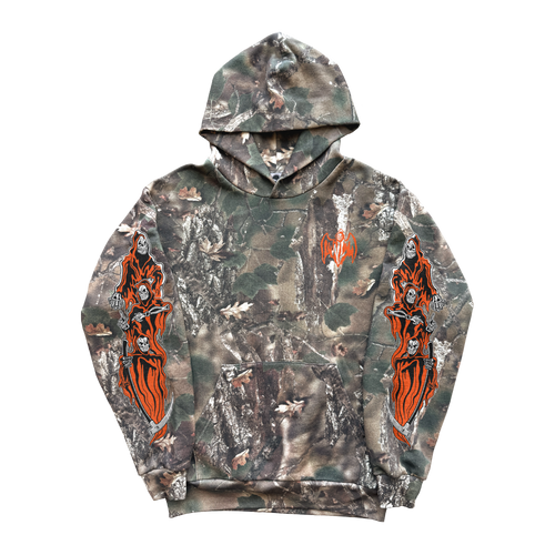 Three Reapers Fleece Hoodie - Faded Hunting Camo