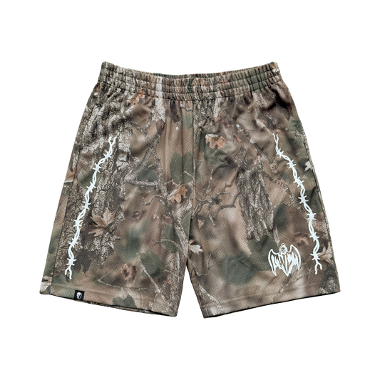 Bat Reaper Mesh Shorts - Faded Hunting Camo