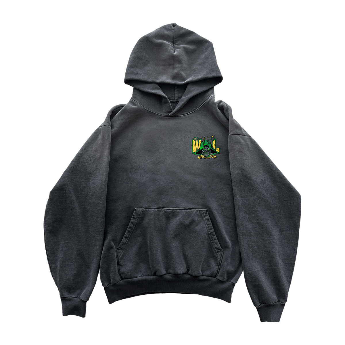 Metal Face Hoodie - Vintage Black