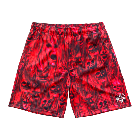 Wall of Flesh Shorts - Red