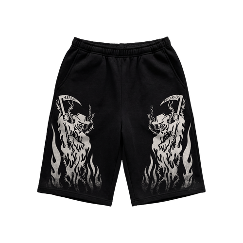 Outlaw Reaper Long Shorts - Black