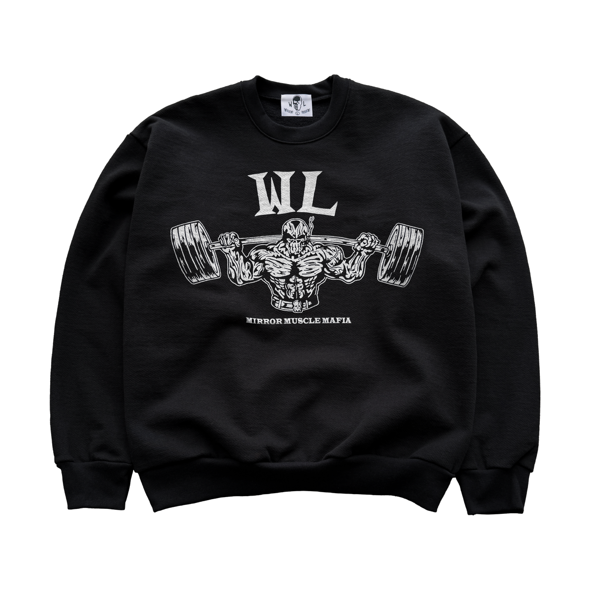 Squat Crewneck - Black/White
