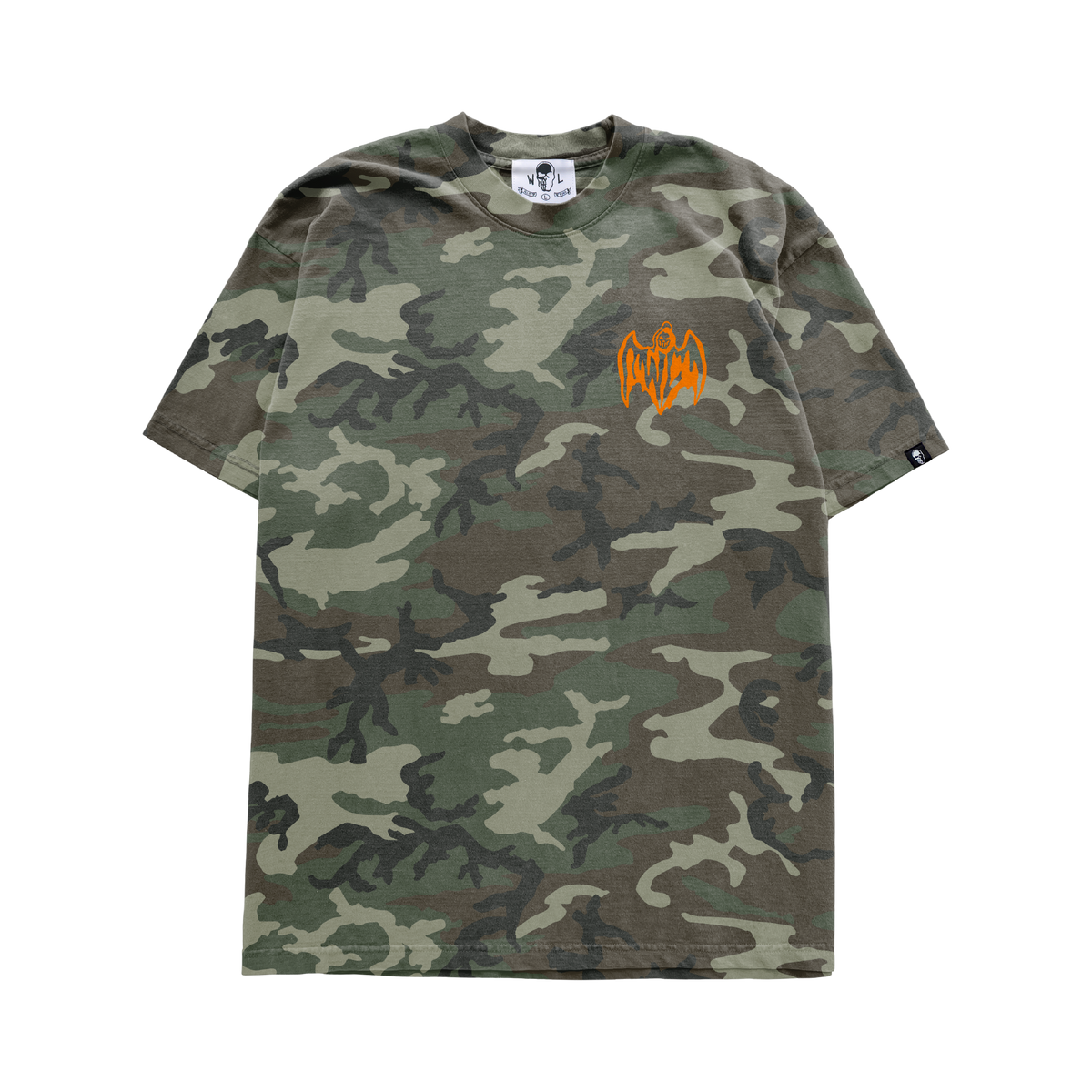 Bat Reaper T-Shirt - Faded Woodland Camo