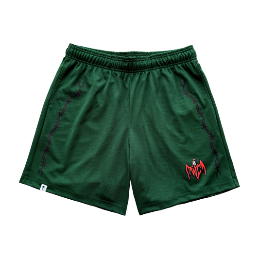 Bat Reaper Mesh Shorts - Green