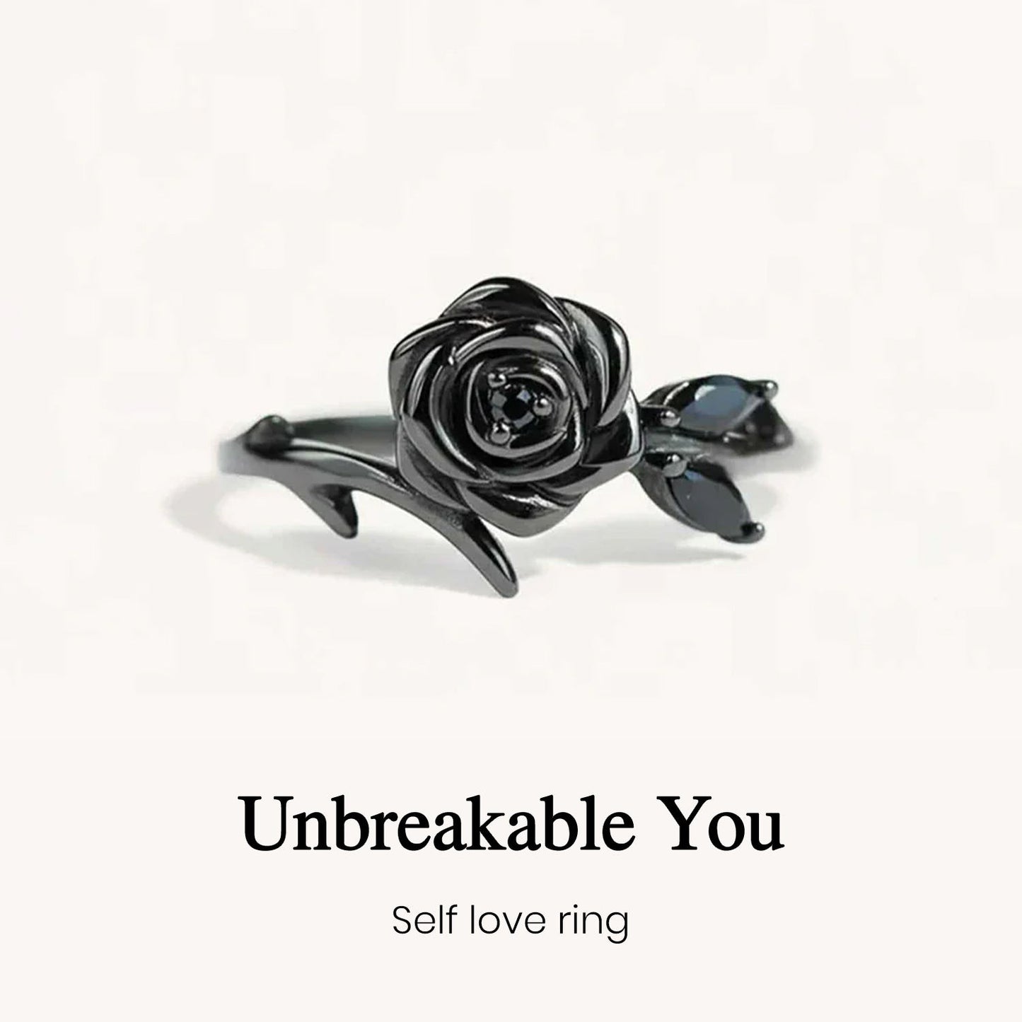 Black Rose Self-Love Ring