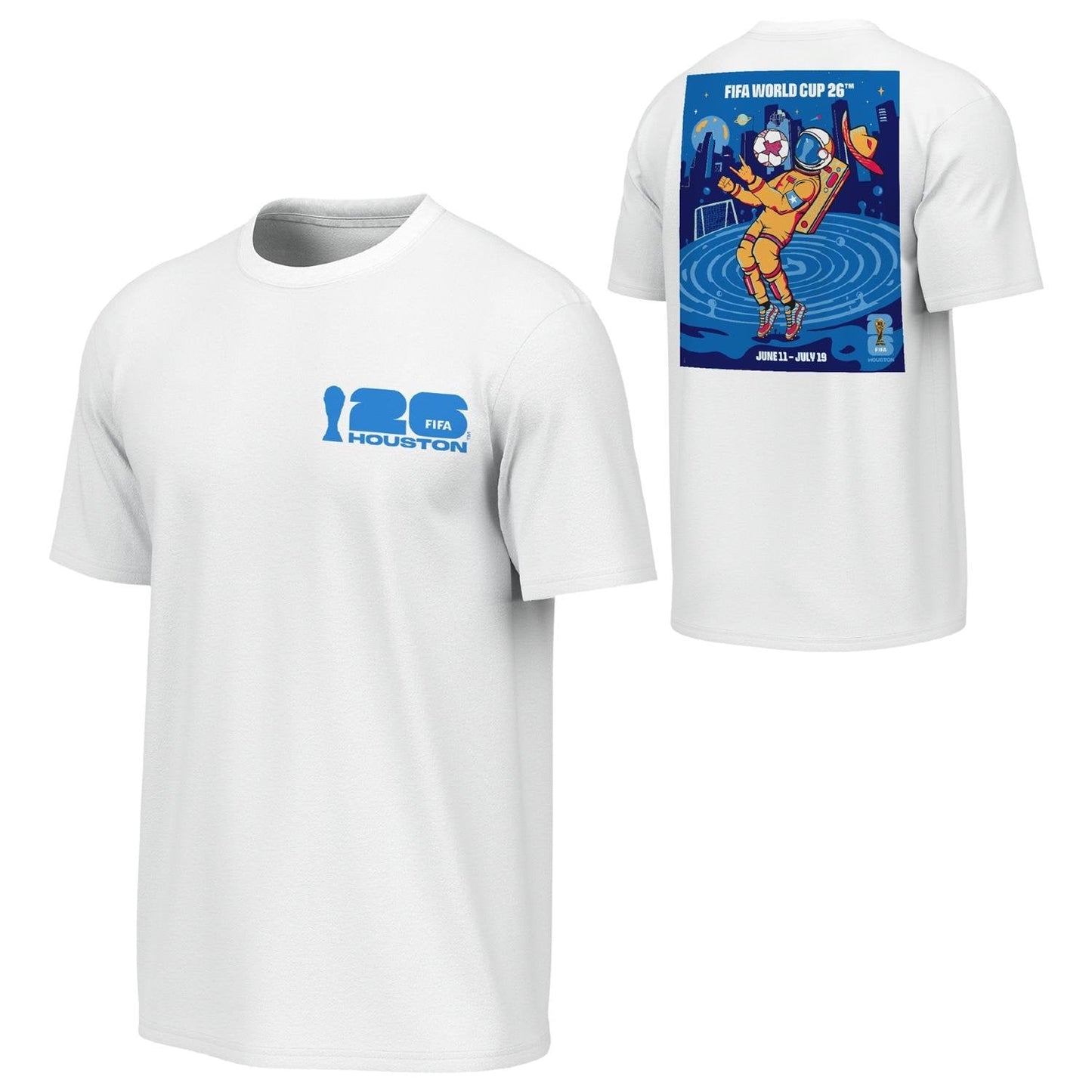 World Cup 2026 Houston Poster White T-Shirt