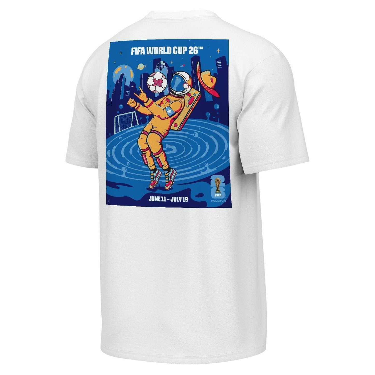 World Cup 2026 Houston Poster White T-Shirt