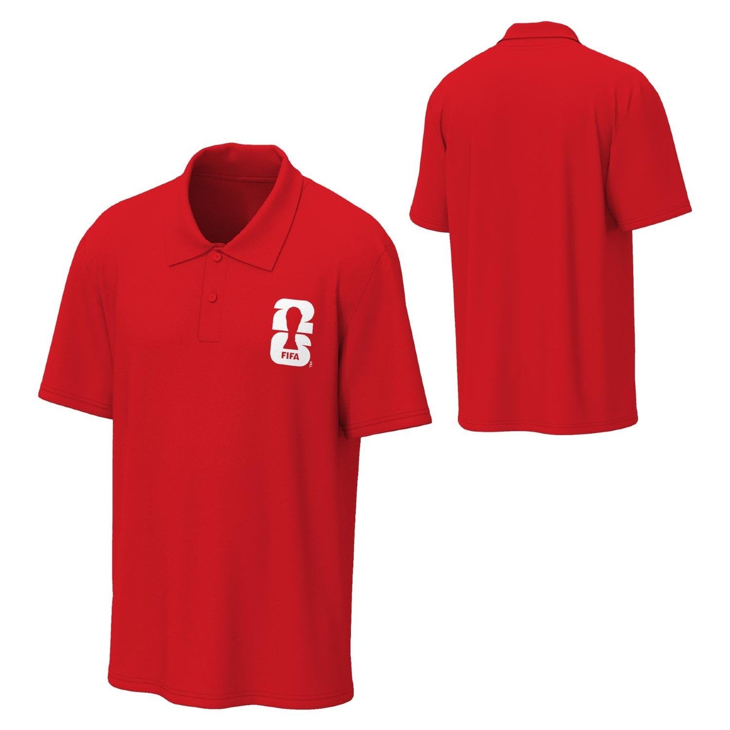 World Cup 2026 Emblem Red Polo