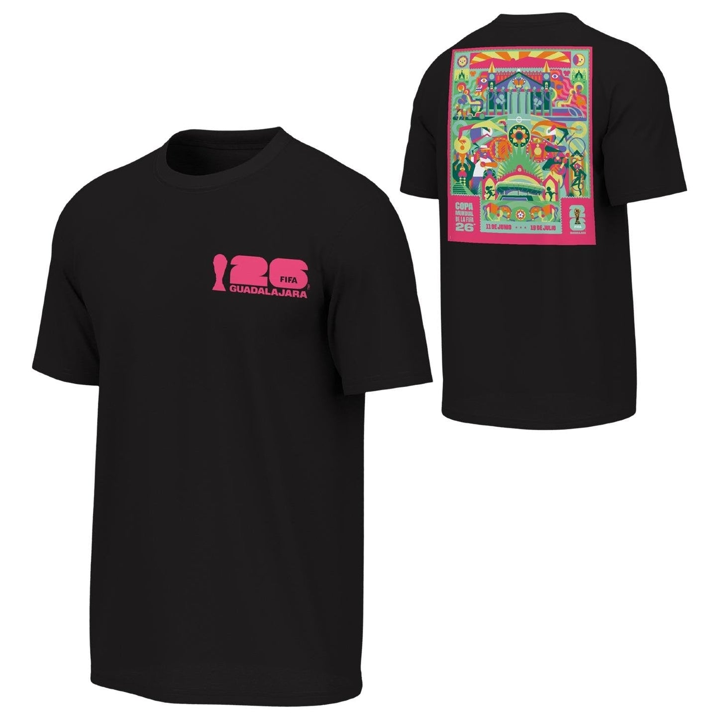 World Cup 2026 Guadalajara Poster Black T-Shirt